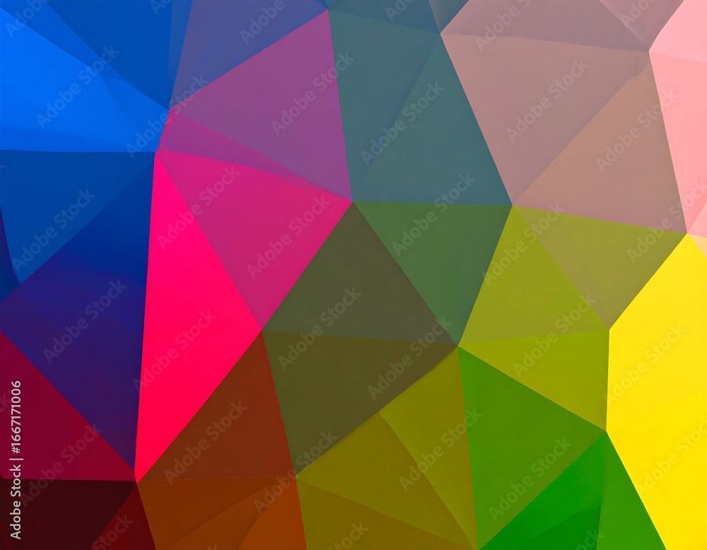 Aufkleber abstract geometric background with vibrant polygons and triangles design