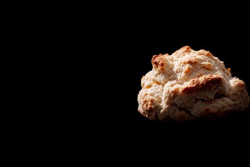 Freshly Baked Bread on Dark Background Display