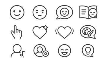 Overlay ai interaction companion icons pulse hobby tag bubble vector virtual icon