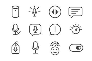 Assistant circle vector dial icons toggle hotwordetection interaction voice detector waveform icon