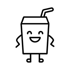 Juice Box Mascot. Educational character asset