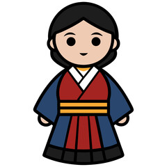 creative details Hanbok Vector Illustration