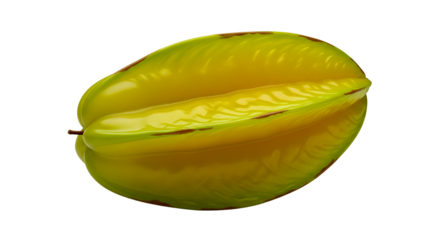 Realistic starfruit carambola isolated on white background