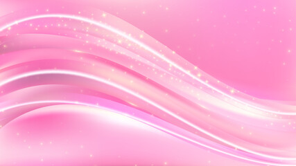 Pink whimsical Flow bg. Delicate pastel liquid wave background.