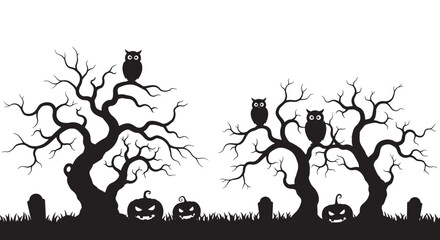 Obraz premium halloween border frame vector