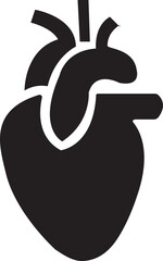 Anatomical Heart Icon,Human Heart,Cardiac Muscle Line and Silhouette Color Icon Set. Medical Cardiology Pictogram.Collection on White Background.Real human heart organ icon.medical icon