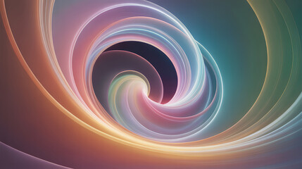 Obraz premium Creative Flow Vortex in Soft Pastel Light Abstract Spiral Background for Creative Thinking