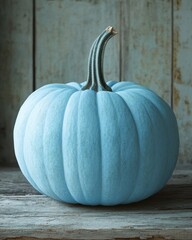 Vibrant Blue Pumpkins: A Cozy Autumn Background for Halloween Harvest Celebrations