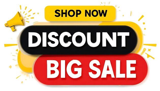 Big Sale Discount Announcement Banner.