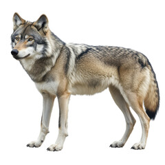 Obraz premium Wild Wolf with Focused Gaze Cutout PNG