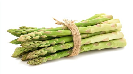 Vibrant Asparagus Bunch. Fresh Green and White Stalks Displayed in a Studio Setting