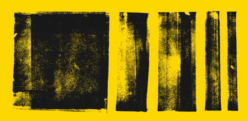 Grungy linocut stamp textures. Grange letterpress background set.