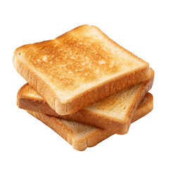 Fototapeta premium Stack of toast isolated on transparent background