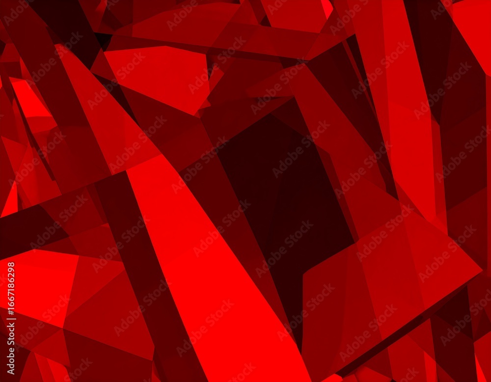 Poster abstract red geometric shapes background, modern and dynamic design element