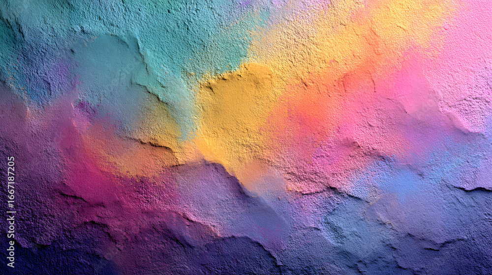 Poster Vibrant color gradient with subtle grain texture, moern abstract background fo design projects