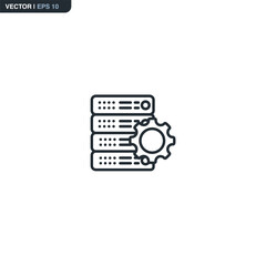 Settings server, linear style sign for mobile concept and web design