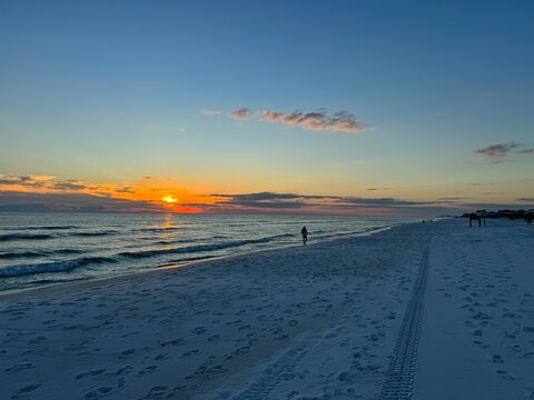sunset on the beach