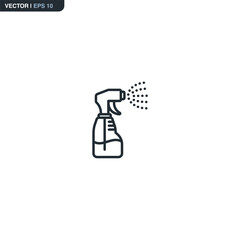 Water sprayer, linear style sign for mobile concept and web design