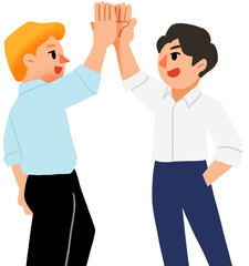 하이파이브하는 남자들