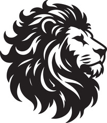 A lion head silhouette vector
