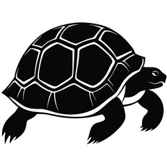 tortoise silhouette vector art design