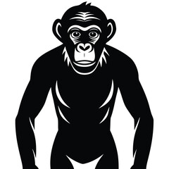chimpanzee silhouette vector art design