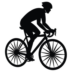 cyclist silhouette vector art design