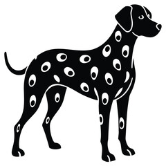 dalmatian silhouette vector art design