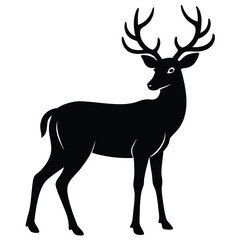 deer silhouette vector art design
