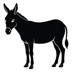 donkey silhouette vector art design