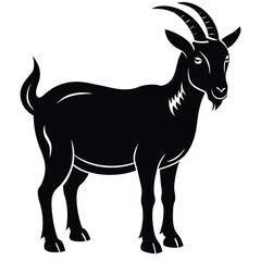 goat silhouette vector art design