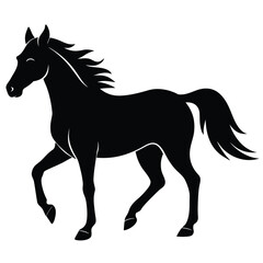 horse silhouette vector art design