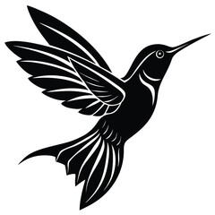 hummingbird silhouette vector art design