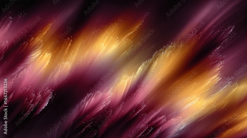 Poster dynamic and abstract art piece featuring an explosion of colorful strokes, creating a vibrant and en