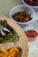 Natural decorations for handmade candles and crafts