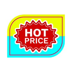 Hot price sale tag with starburst design