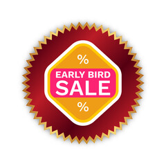 Early bird sale discount offer badge