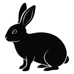 rabbit silhouette vector art design