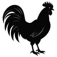 rooster silhouette vector art design
