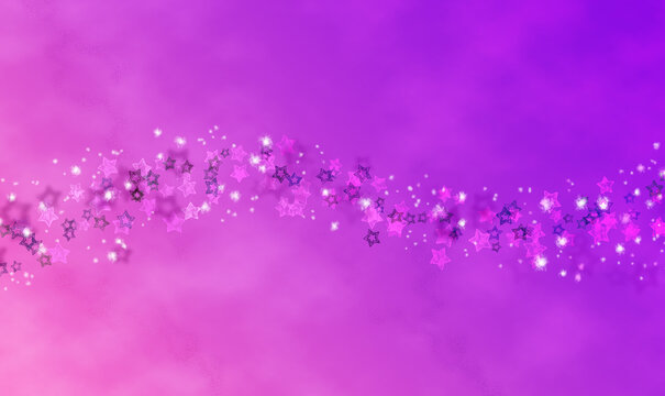 Pink abstract background with stars.
