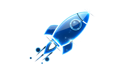 Glossy blue cloud icon — cloud computing, data storage, online backup and SaaS symbol