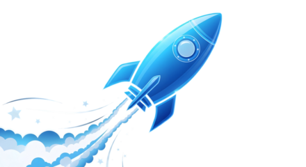 Glossy blue cloud icon — cloud computing, data storage, online backup and SaaS symbol