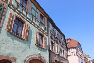 Street in Ribeauville, Alsace, France