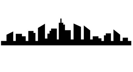 Fototapeta premium Simple City Skyline Silhouette Graphic Design Element