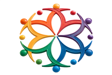 Colorful abstract illustration depicting community, collaboration, and unity