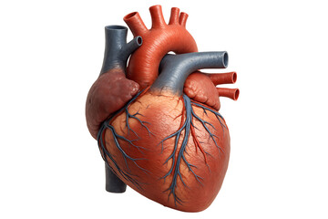 Anatomical Heart Depiction Detailed and Vibrant Colors The Intricate Network of Vessels and Chambers Human Organ Medical Illustration