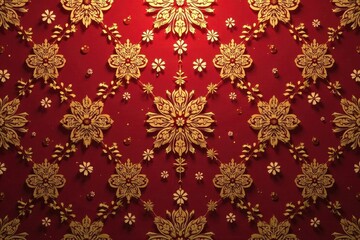 Intricate gold & red floral seamless pattern Ideal for web or print backgrounds , chinese background, pattern design, seamless pattern