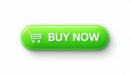 Green Buy Now Button with Shopping Cart Icon.