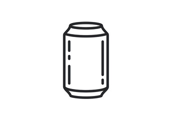 Isolated Outline Icon of a Beverage Can