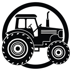 tractor silhouette vector art design